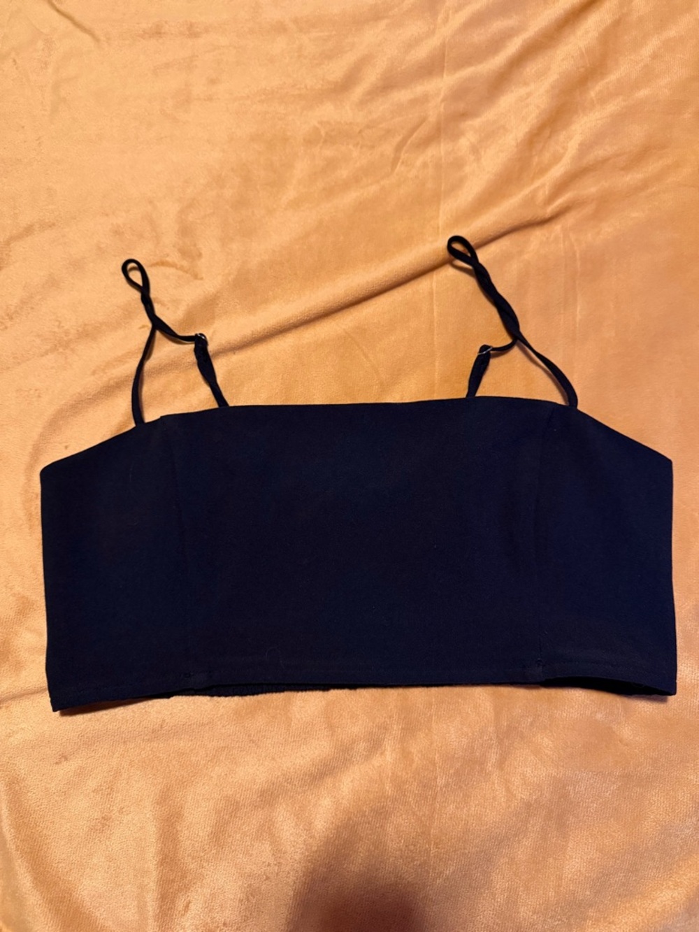 Abercrombie + Fitch Black Strappy Cropped Tube Top